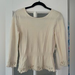 Carlisle cream top with sequin detail size M